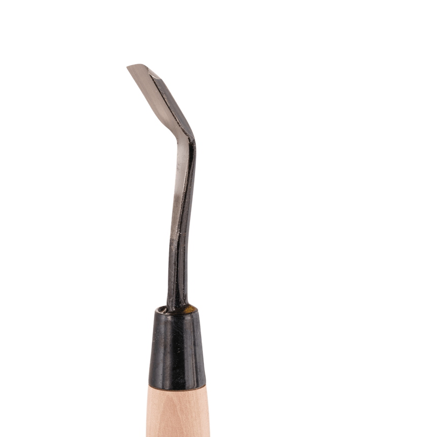 Bent U-Gouge - Shirogami - Gouges - Japanese Tools Australia