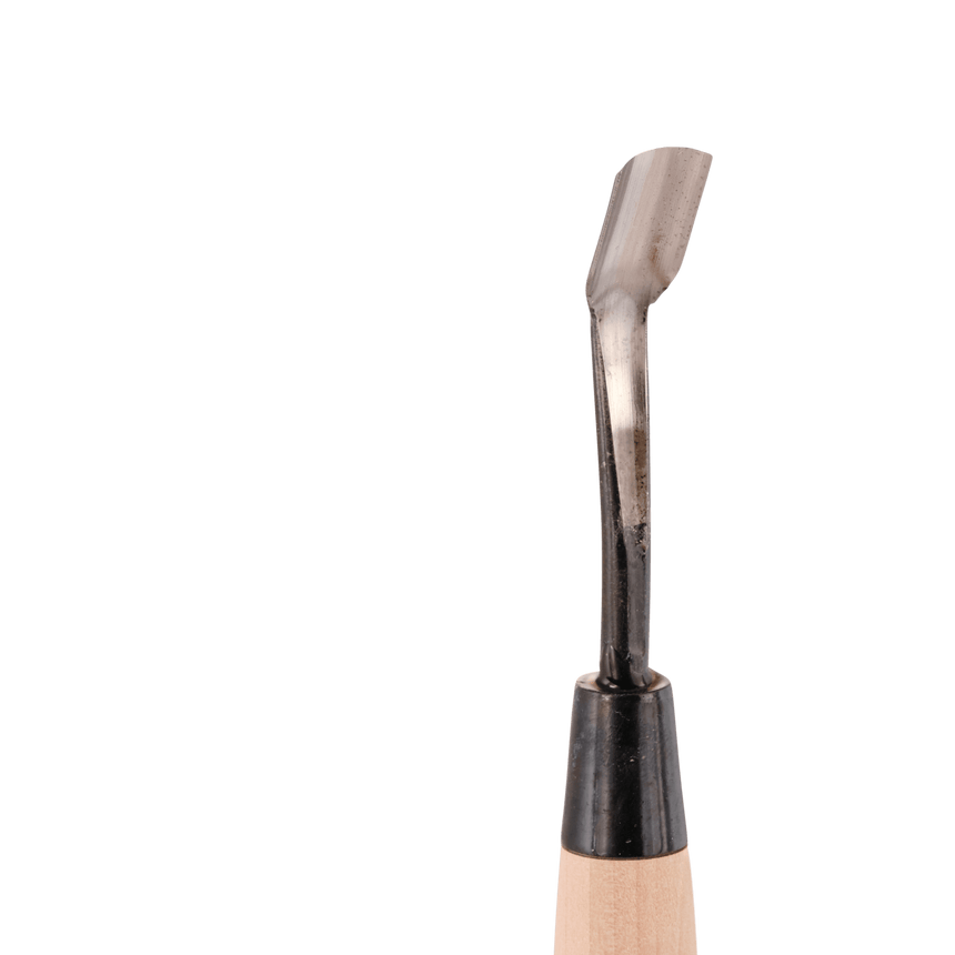 Bent U-Gouge - Shirogami - Gouges - Japanese Tools Australia