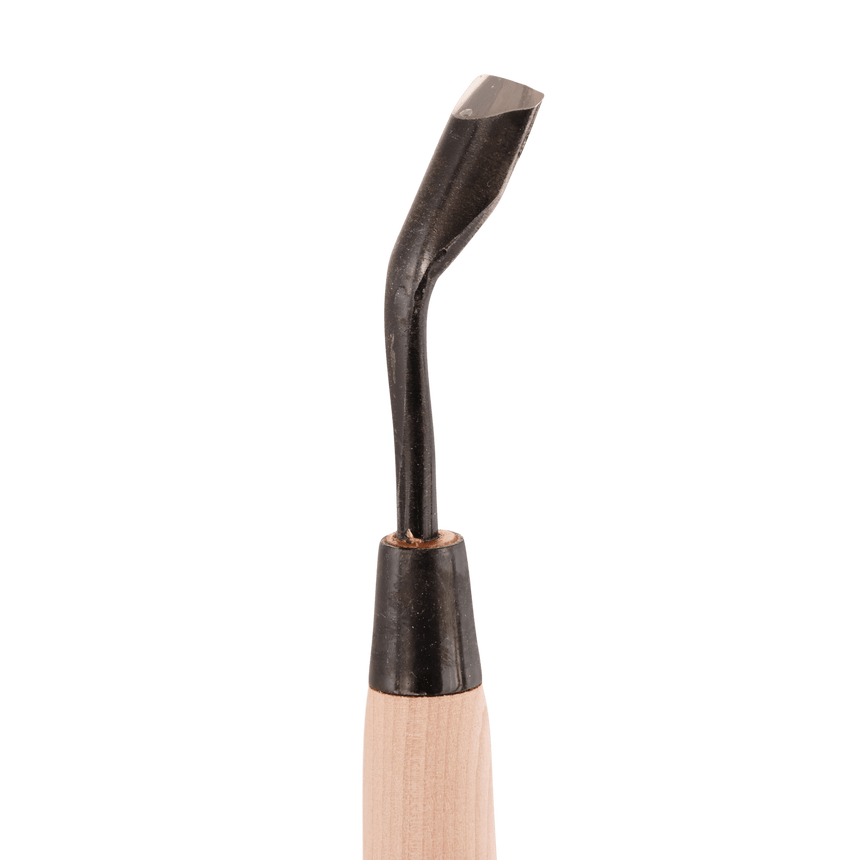 Bent U-Gouge - Shirogami - Gouges - Japanese Tools Australia