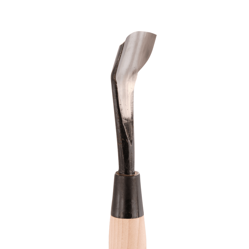 Bent U-Gouge - Shirogami - Gouges - Japanese Tools Australia
