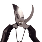 Black Leather Handled Secateurs - Secateurs - Japanese Tools Australia