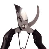 Black Leather Handled Secateurs - Secateurs - Japanese Tools Australia