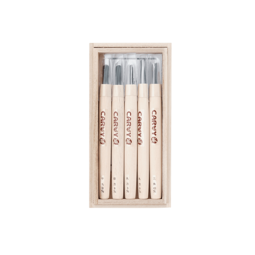 Carvy 5 Piece Carving Set - Carving Sets - Japanese Tools Australia