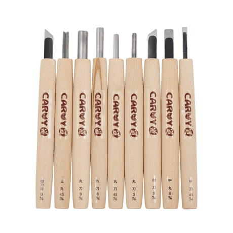 Carvy 9 Piece Carving Set - Carving Sets - Japanese Tools Australia