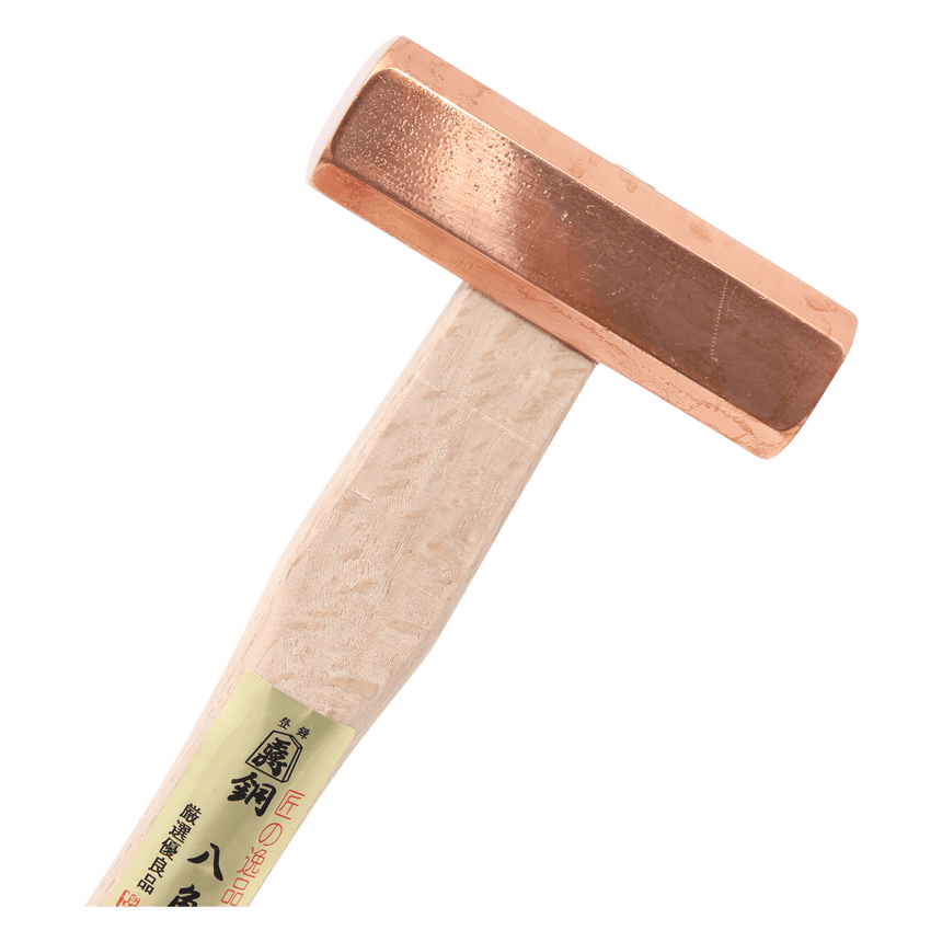 Copper 8-Kaku Hammer 300g by SUSA with White Oak handle - Hammers - Japanese Tools Australia