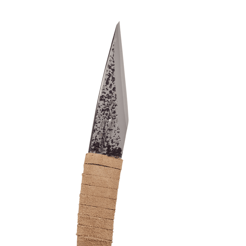 Curved Kiridashi - Leather-wrapped Handle - Marking Knives - Japanese Tools Australia