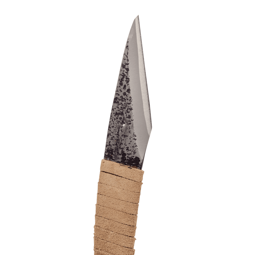 Curved Kiridashi - Leather-wrapped Handle - Marking Knives - Japanese Tools Australia