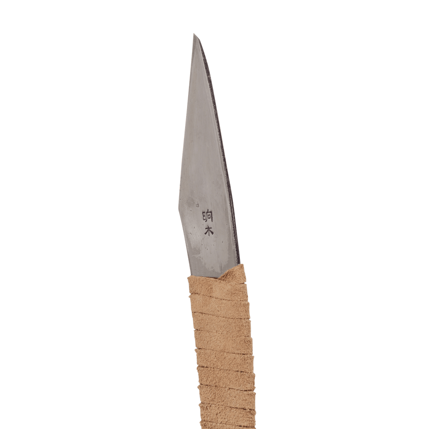 Curved Kiridashi - Leather-wrapped Handle - Marking Knives - Japanese Tools Australia
