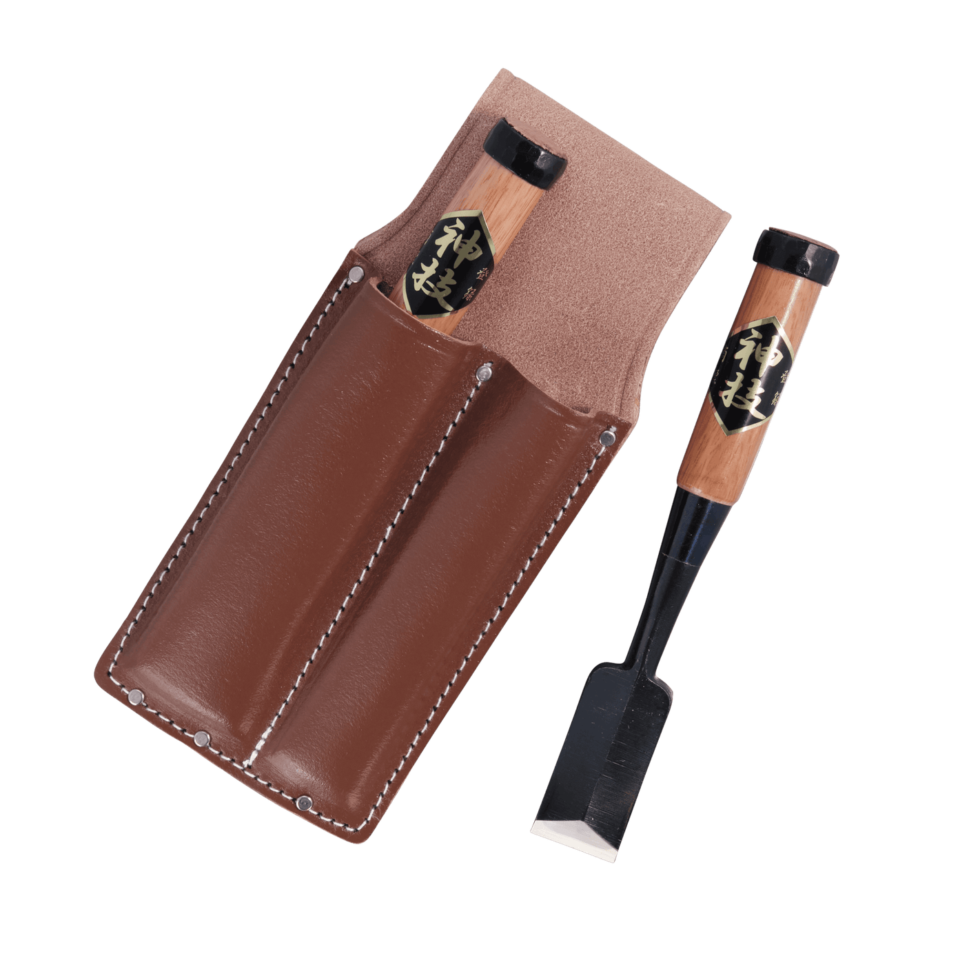 Double Chisel Holster - 30mm and 42mm - Chisel Accessories - Japanese Tools Australia