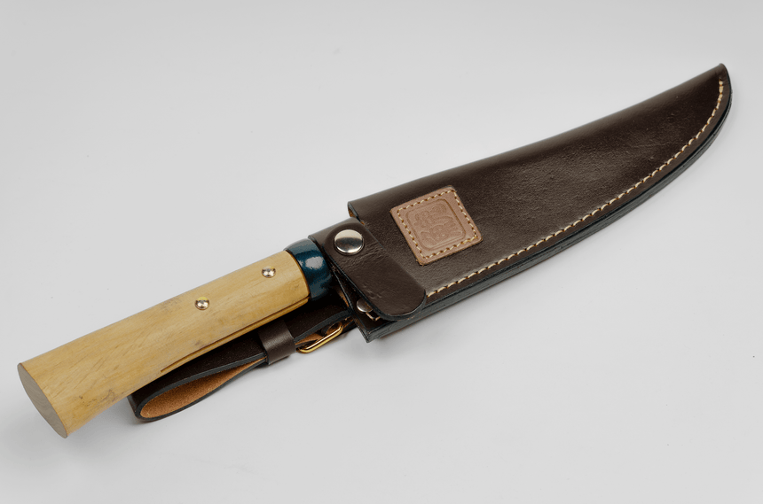 Handmade Outdoor Knife with Leather Sheath - Camping & Outdoors - Japanese Tools Australia