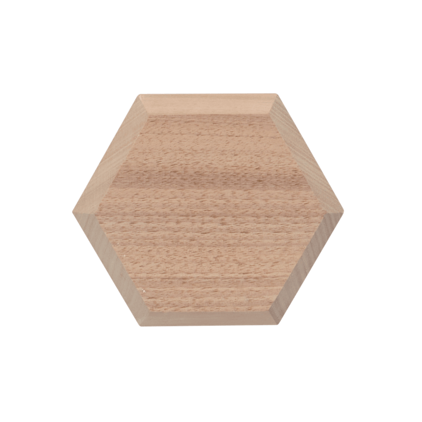 Hexagonal Walnut Carving Blank - Carving Projects & Kits - Japanese Tools Australia