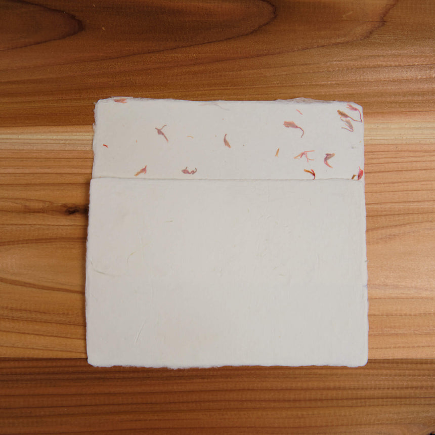 High Grade Handmade Washi Cards, Safflower - Washi - Japanese Tools Australia