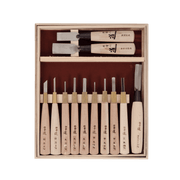 HSS Woodblock Print Chisel Set - 12 Piece - Carving Sets - Japanese Tools Australia