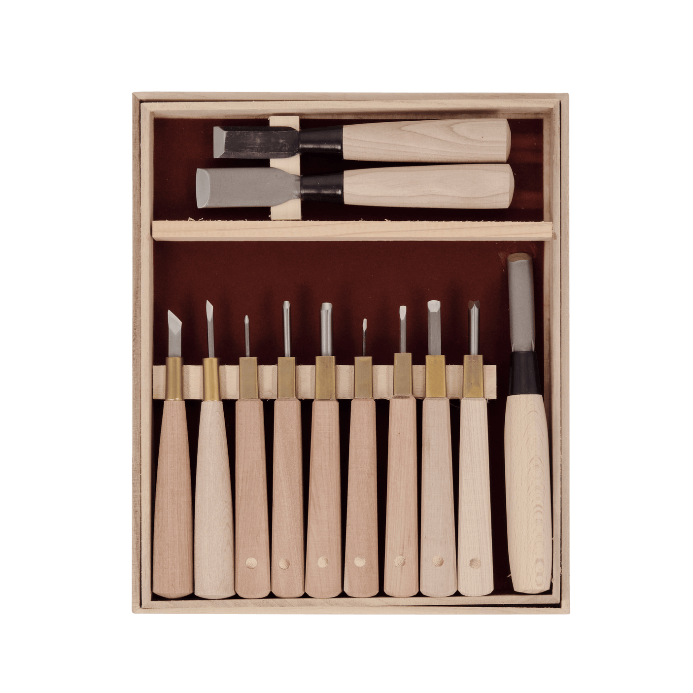 HSS Woodblock Print Chisel Set - 12 Piece - Carving Sets - Japanese Tools Australia