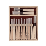 HSS Woodblock Print Chisel Set - 12 Piece - Carving Sets - Japanese Tools Australia