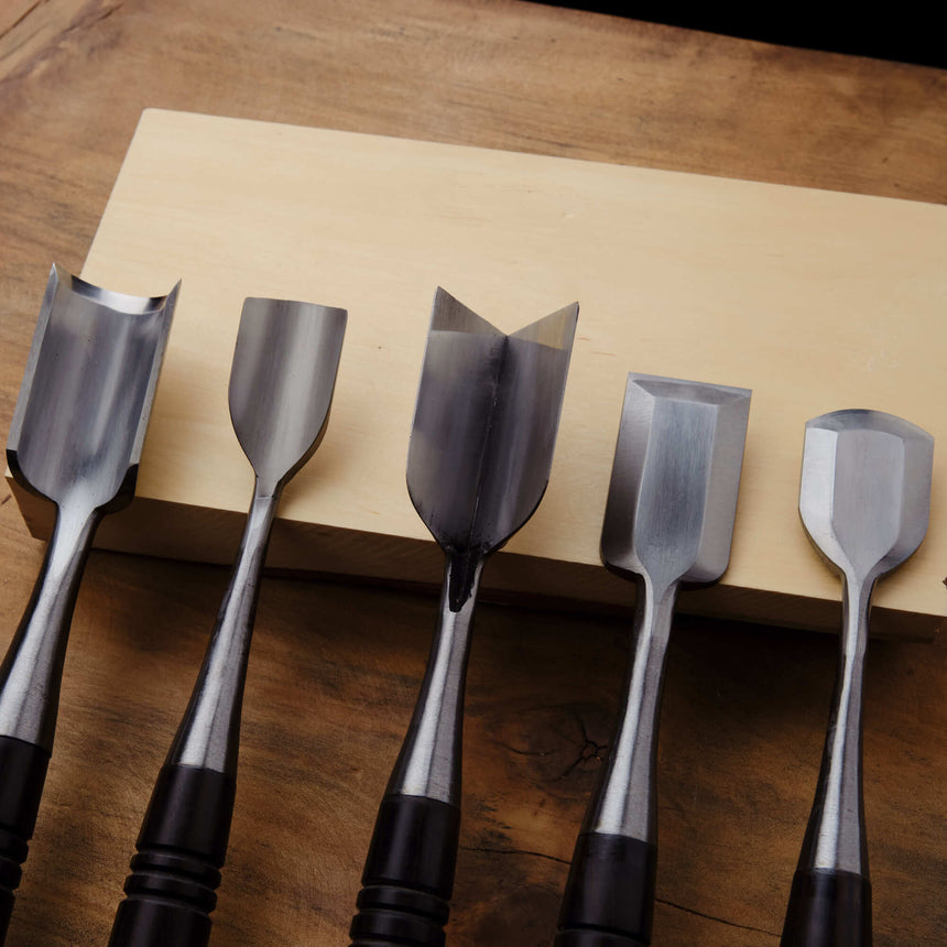 Japanese Ice Carving Chisels Set - One Only - Carving Sets - Japanese Tools Australia