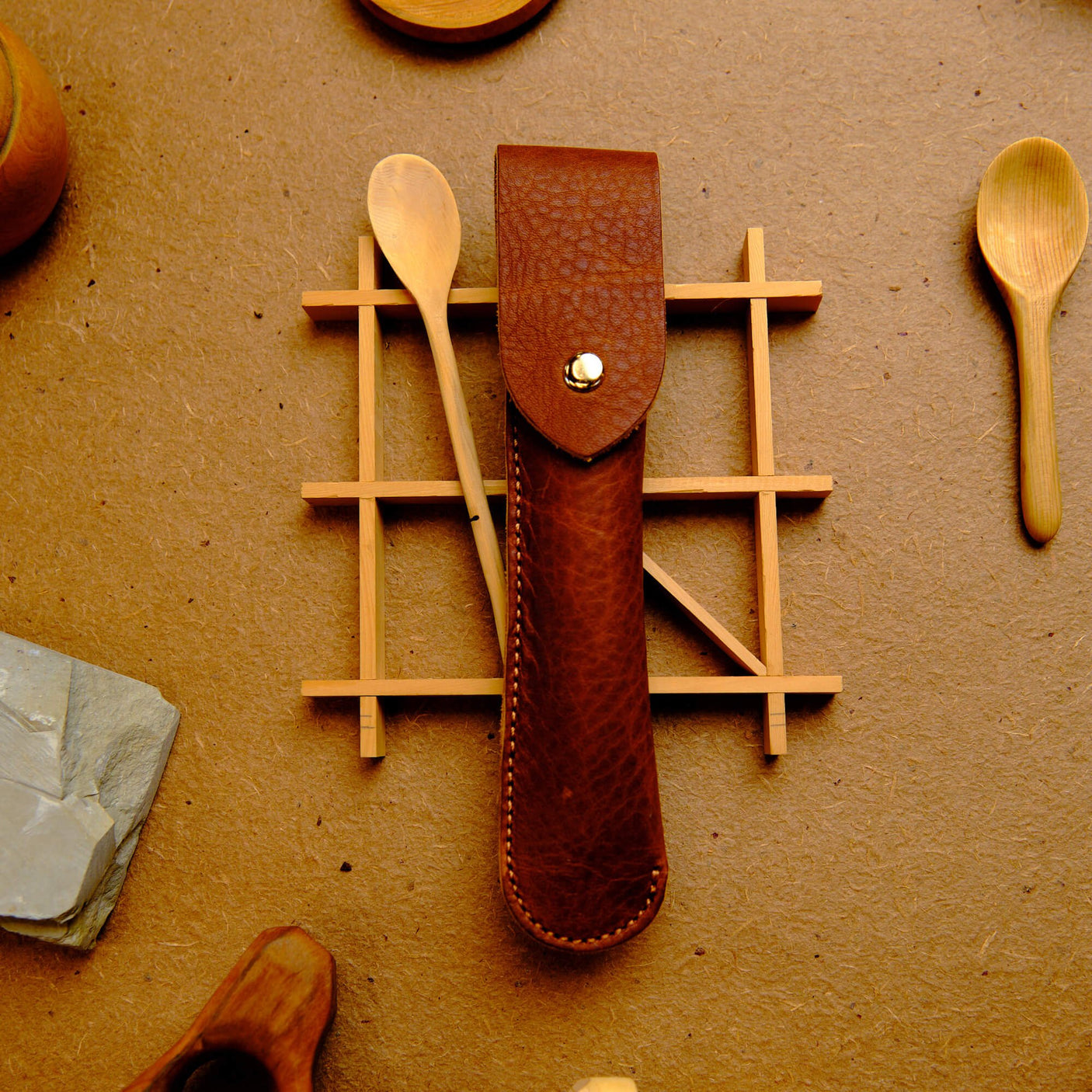 Japanese Whittling Knife with Leather case - Carving Knives - Japanese Tools Australia