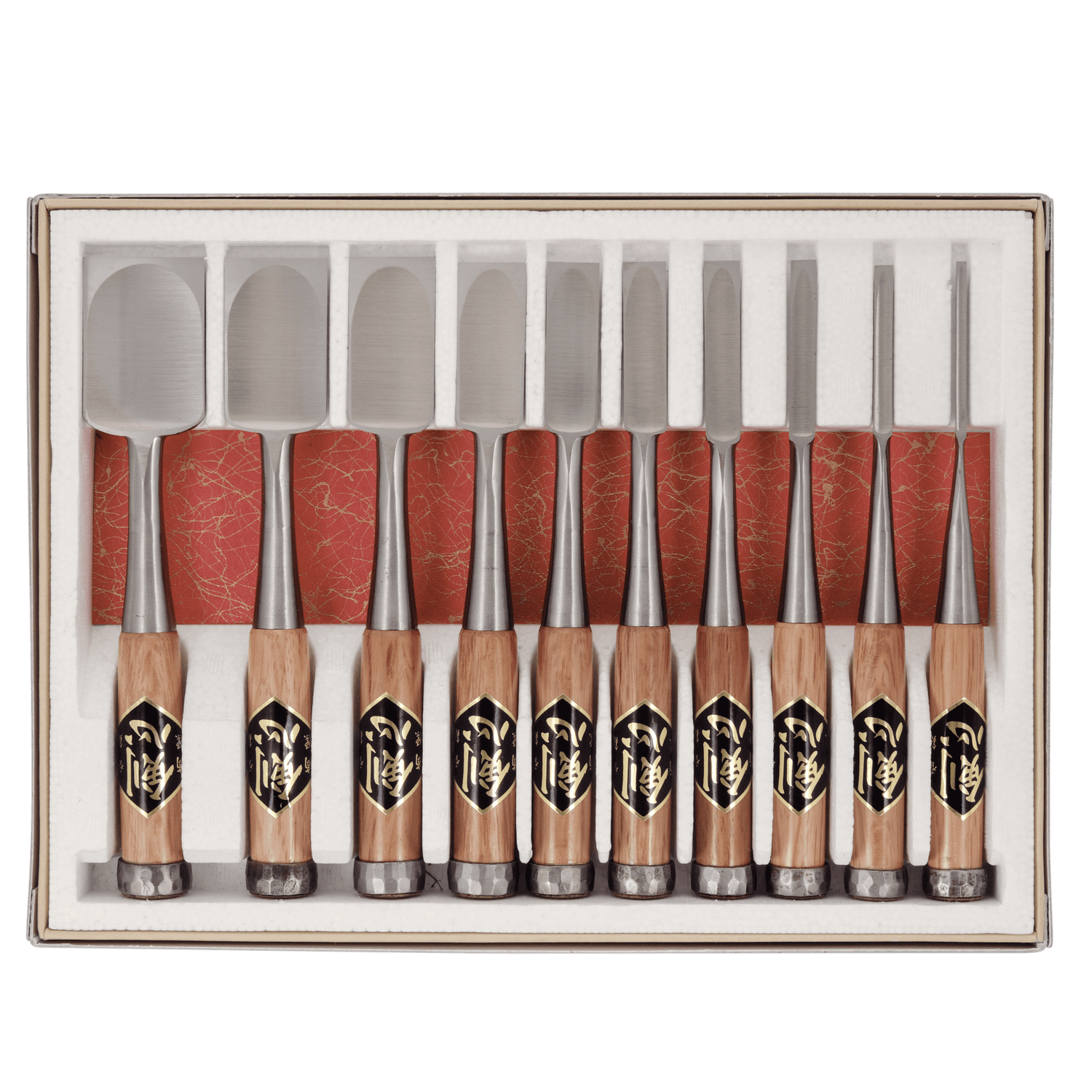 Kamiwaza Polished Bench Chisel - 10pc Set - Bench Chisels - Japanese Tools Australia