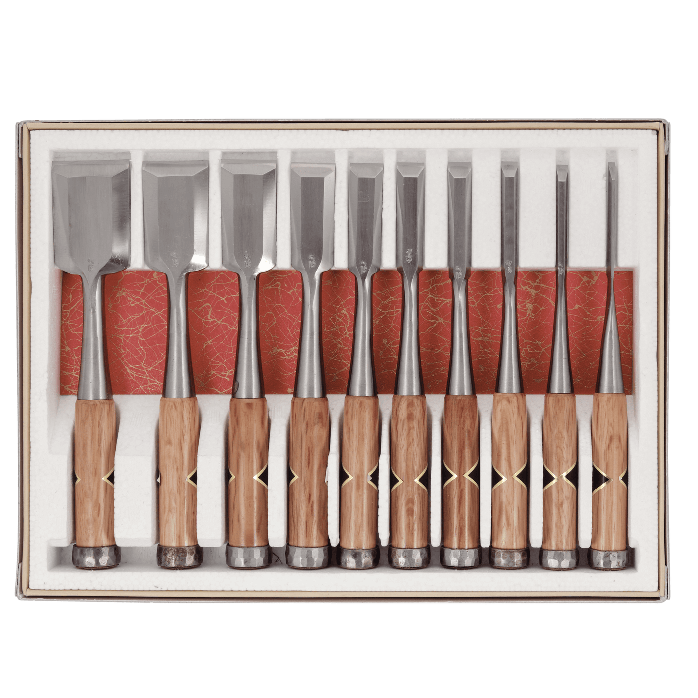 Kamiwaza Polished Bench Chisel - 10pc Set - Bench Chisels - Japanese Tools Australia