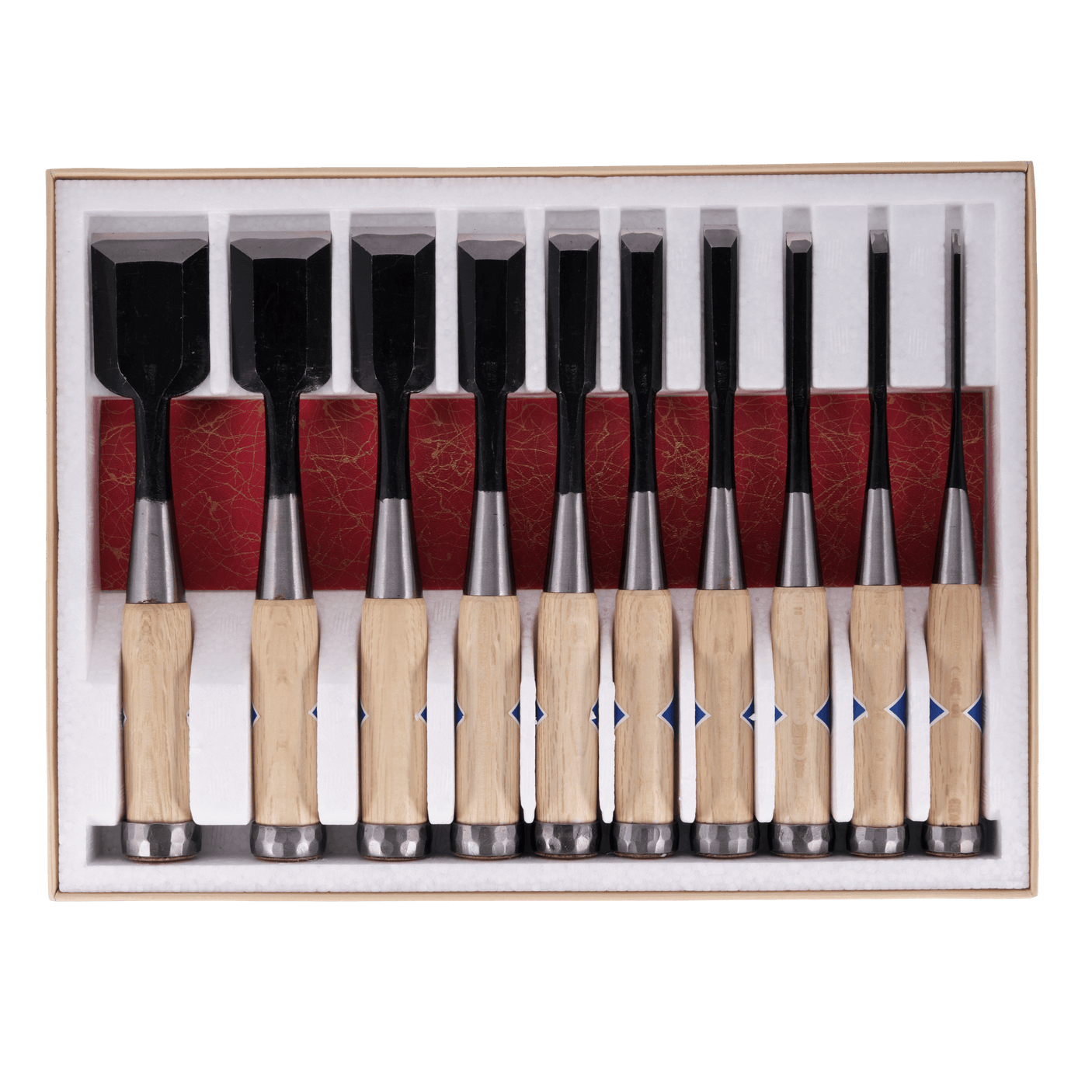 Musouken Bench Chisel Set - 10pcs - Bench Chisels - Japanese Tools Australia