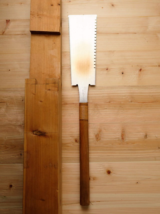 Nagakatsu Ryoba Saw - 240mm, Cedar Handle - Ryoba Saws - Japanese Tools Australia