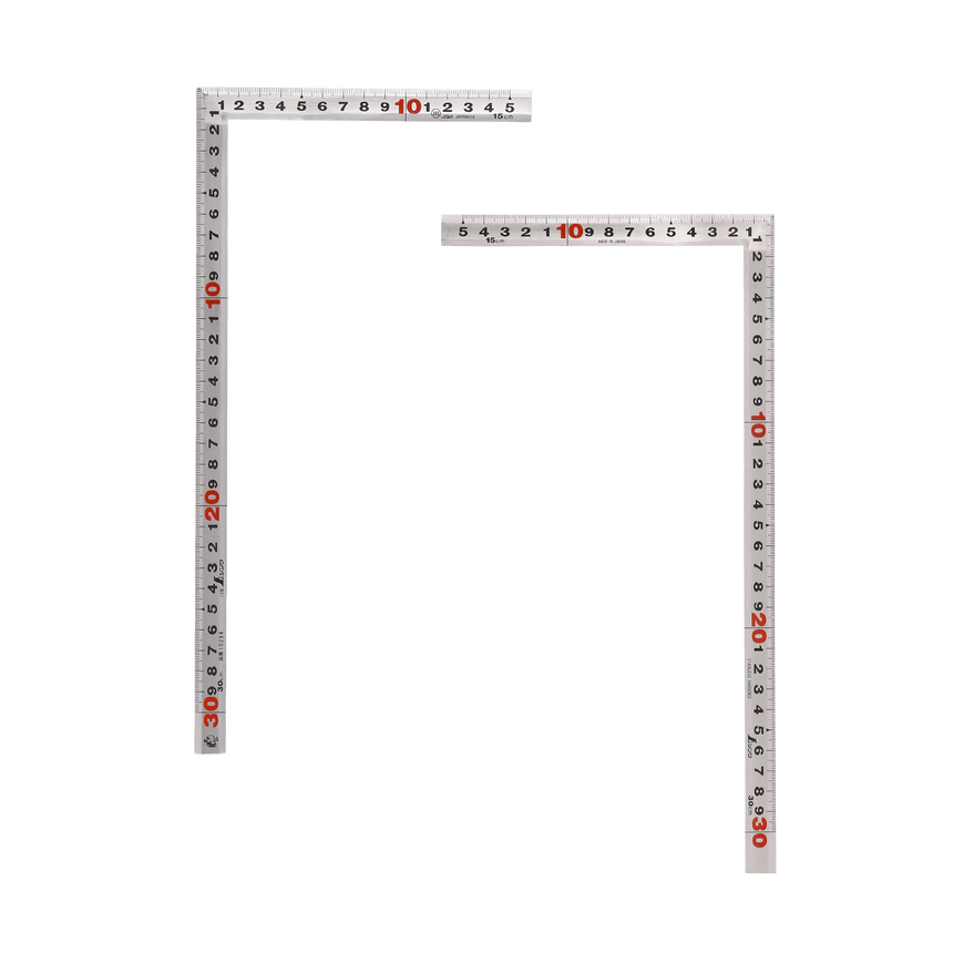 Sashigane - 30cm x 15cm - Traditional Profile, Centimetre Markings Only - Japanese Squares - Japanese Tools Australia
