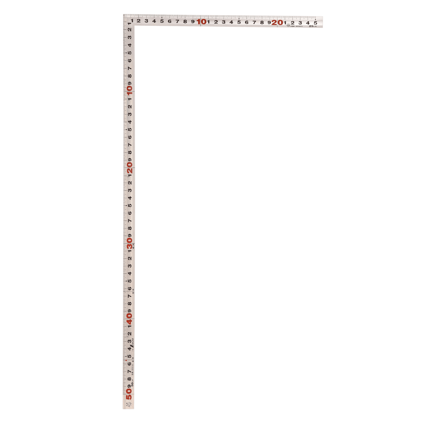 Sashigane - 50cm x 25cm - Traditional Profile and Calculated Markings - Japanese Squares - Japanese Tools Australia