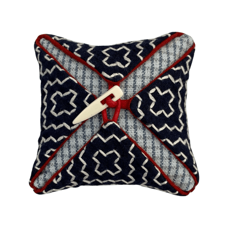 Sashiko Pincushion with Embroidery Snips - Textile Tools - Japanese Tools Australia