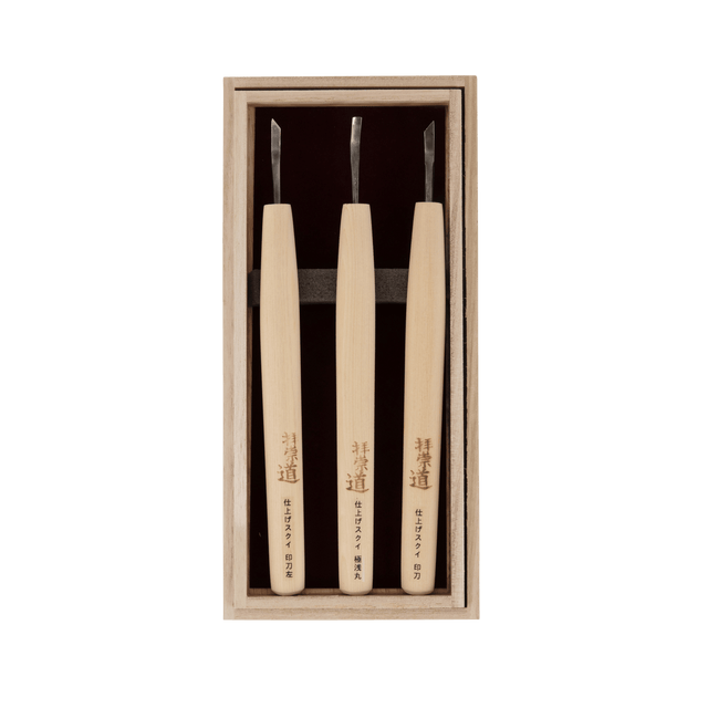 Shiage Sukui Set - 3pcs - Carving Sets - Japanese Tools Australia