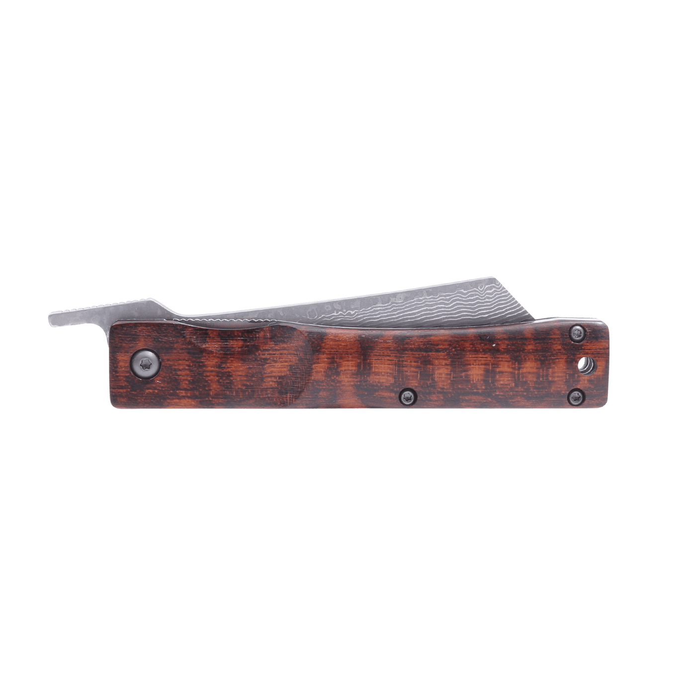 Traditional Japanese Damascus Folding Pocket Knife - Japanese Tools Australia