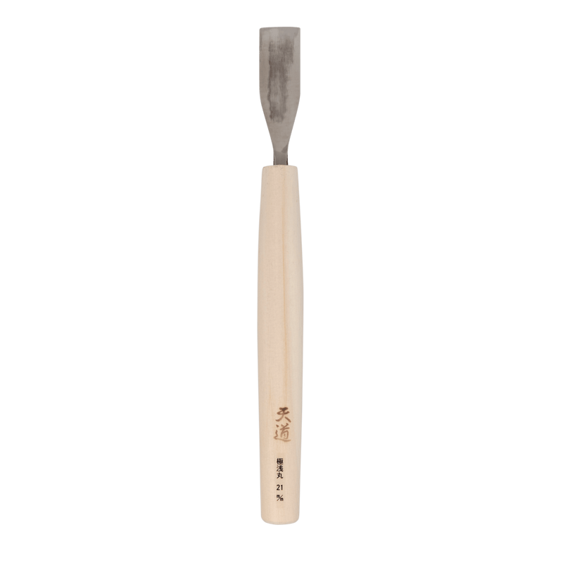 Super-Shallow U-Gouge - HSS, 21mm - Gouges - Japanese Tools Australia