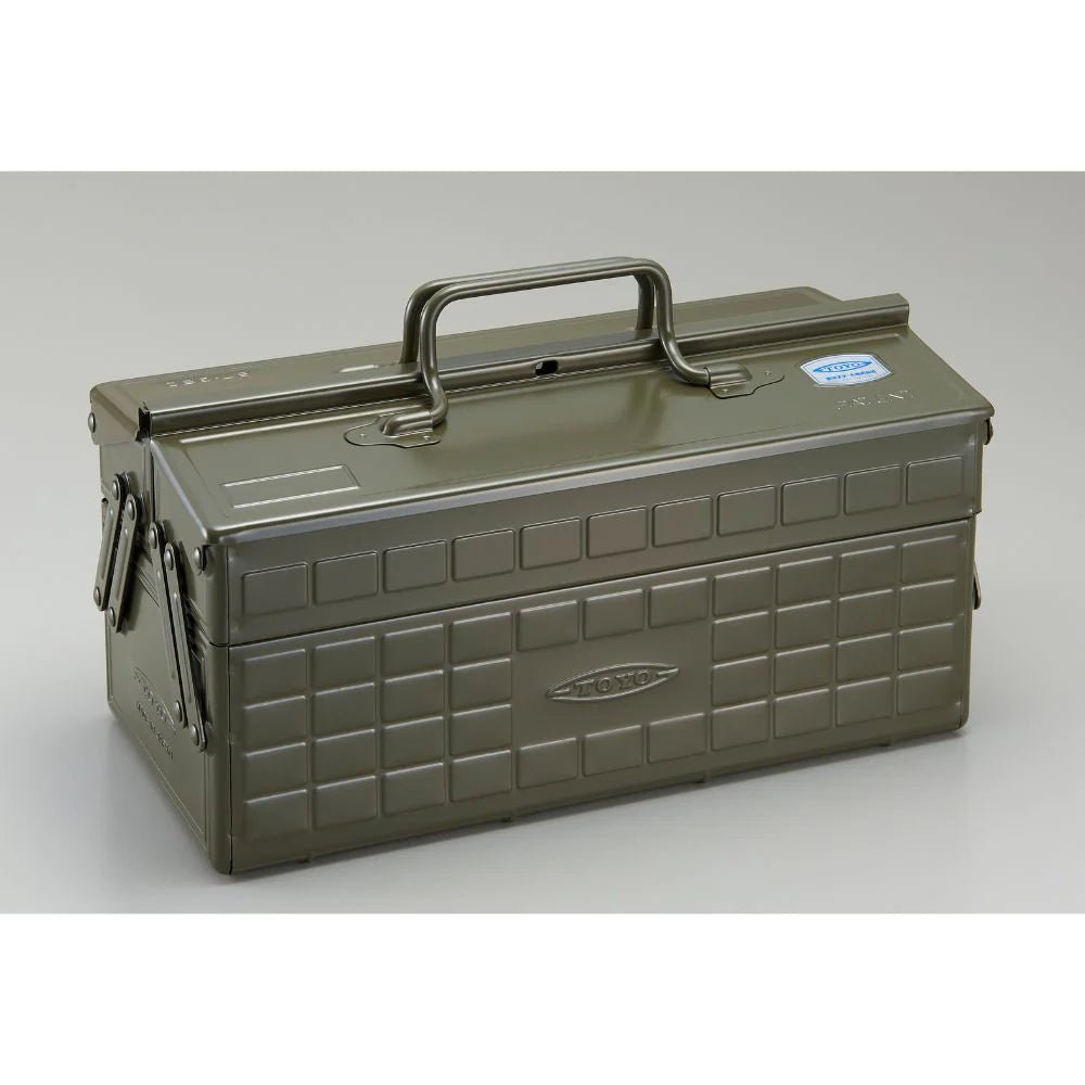 TOYO Cantilever Toolbox ST-350 MG (Moss green) - Tool Bags Boxes and Rolls - Japanese Tools Australia