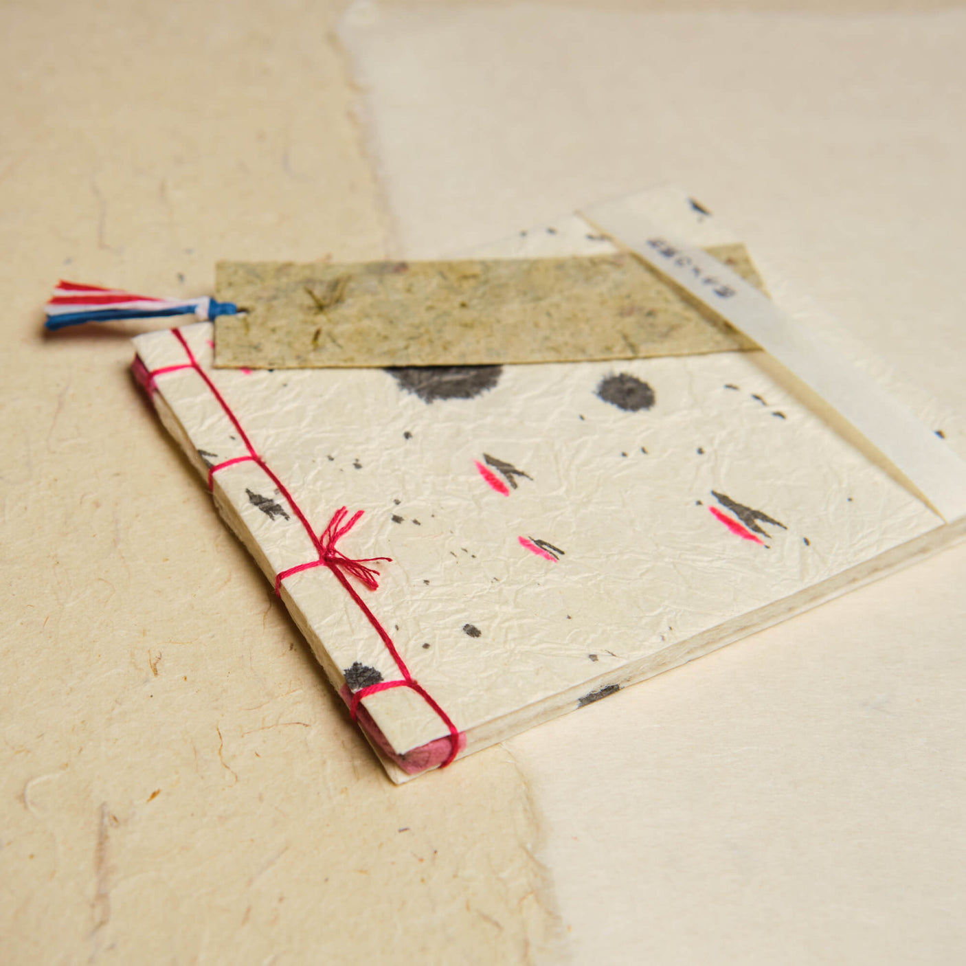 Watoji Japanese Book Bound Notepad, 'Sumi ' Dotted - Washi - Japanese Tools Australia